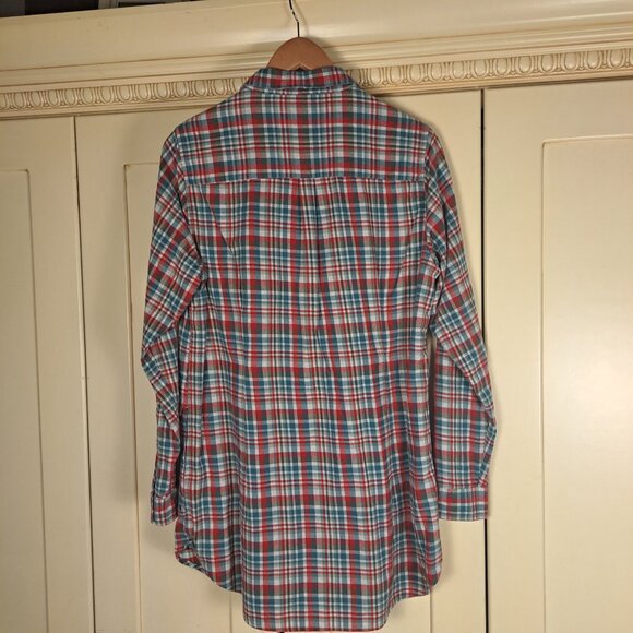 Toad & Co Women's Lightfoot Tunic Organic Cotton Flannel Button Down Sz Large - Picture 7 of 12